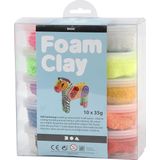 Foam Clay®, Diverse Kleuren, 35 gr, 10 Doosje