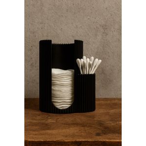 Wattenschijfjeshouder - Wattenschijfjes Houder - zwart- badkamer organizer, wattenstaafjes houder, wattenschijfjes & -staafjes, wattenschijfjes voordeelverpakking, wattenhouder, watjes houder, wattenschijfjes houder, wattenschijfjes dispenser, watten