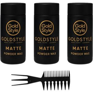Gold style Powder Wax 3 stuks - Gold style - Haar, Haarstyling, Haarwax, Poeder Wax, Powder, Styling, Wax - 60.gr