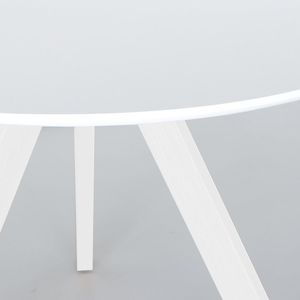 Eettafel rond Ronsi wit 120cm ronde tafel