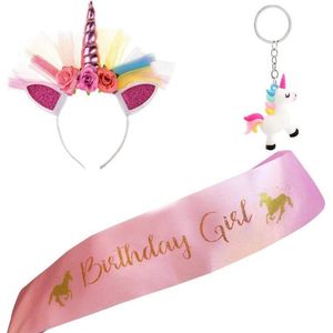 Unicorn - Diadeem - Sjerp - Birthday Girl - Verjaardag - Eenhoorn Haarband Hoorn - Unicorn Hanger