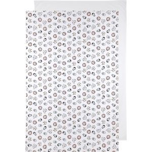 Meyco Baby Animal/Uni ledikant laken - 2-pack - white - 100x150cm