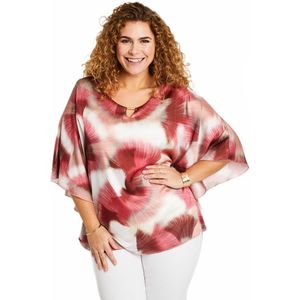Lange losse tuniek met tie & dye-print