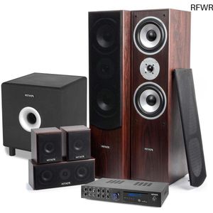 RFWR® Home cinema set 5.1 met Bluetooth en actieve subwoofer voor meeslepende geluidservaringen
