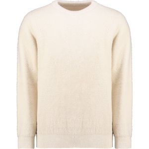 Courier Atelier Dubbelzijdige Fluffy Trui Vanilla White - Truien Heren - Sweater Heren - Pullover - Fluffy Sweater - Fluffy Trui - Ultra Zacht - Kerst Trui - Wintertruien Heren