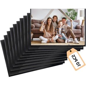 10-Pack Magnetic Photo Frame 15 x 10 cm - Fridge Magnets for Photos and Postcards, Black