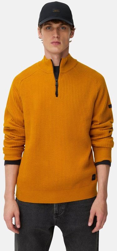 camel active - Gebreide Troyer - Geel - 100% Wol