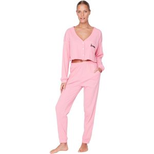 Trendyol Vrouwen Standaard mouw V-hals Pyjama Set
