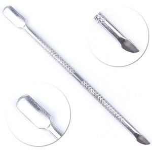 Bokkepoot  - nagelriem - cuticle pusher - bokkenpootje - metaal - Nagelriemverwijderaar - nagelriem knipper - duwer - mesje - vellentang - trimmer - bokkepoot - schaartje