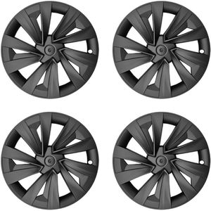 Wieldoppen Tesla Model Y Juniper 2025+ Helix 19 inch Zwart – Set van 4 - Exterieur Accessoires