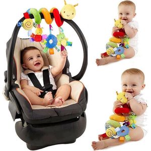 Baby spiraal Rups– Baby Knuffel - Baby speelgoed - Baby rammelaar - boxspiraal - maxi cosi spiraal - kinderwagen speelgoed spiraal - buggy – Autostoel spiraal - kinderwagen knuffels