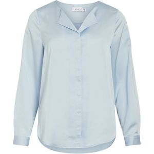 VILA - VIELLETTE V-NECK SATIN SHIRT - NOOS - Dames - Blouses