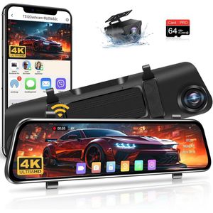 Dashcam voor auto voor en achter – Dual dashcam – Voor- en achtercamera – Autocamera – Full HD dashcam – Dashcam met nachtzicht – Dashcam met bewegingssensor – Groothoeklens – Parkeermodus – Loop recording – Dashcam met SD-kaart