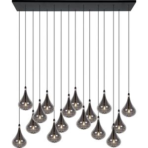 Lucide TEARS - Hanglamp - LED Dimb. - G4 - 16x1,5W 3000K - Zwart