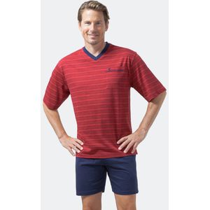 Rode heren shortama met strepen Hajo - Rood - Maat - 48