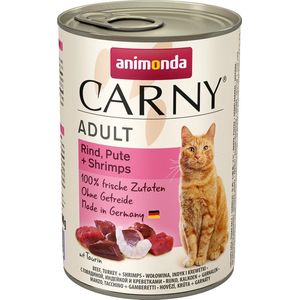 Animonda Carny Adult Rund, Kalkoen + Garnalen 6 x 400 gram ( Katten natvoer )