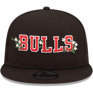 Chicago Bulls Flower Wordmark Black 9FIFTY Snapback Cap