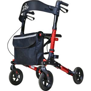 2020 Aluminium Rollator 3.0 * dubbel opvouwbaar (Fire-Red) * 6,2 KG!