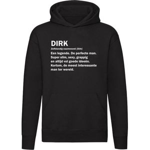 Dirk grappige Hoodie | verjaardag | cadeau | kado | Unisex | Trui | Sweater | Capuchon | Zwart