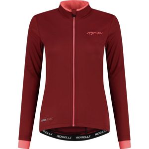 Rogelli Essential Fietsjack Winter - Dames Fietskleding - Bordeaux, Koraal - Maat L