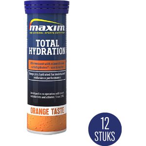 Maxim Total Hydraterende Drank 12 x 10 Oranje Tabletten Doos Orange