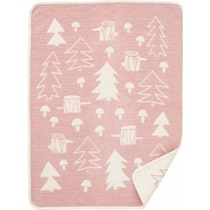 Klippan wiegdeken chenille katoen Mushroom roze