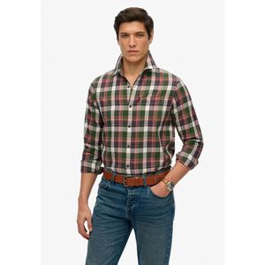 Superdry - Vintage geruit overhemd van biologisch katoen - Heren - Lange mouwen shirts