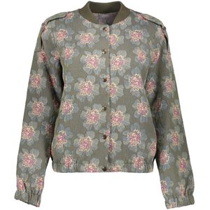 Geisha - Boberjasje - Groen/coral - Dames - Met Bloemen Dessin