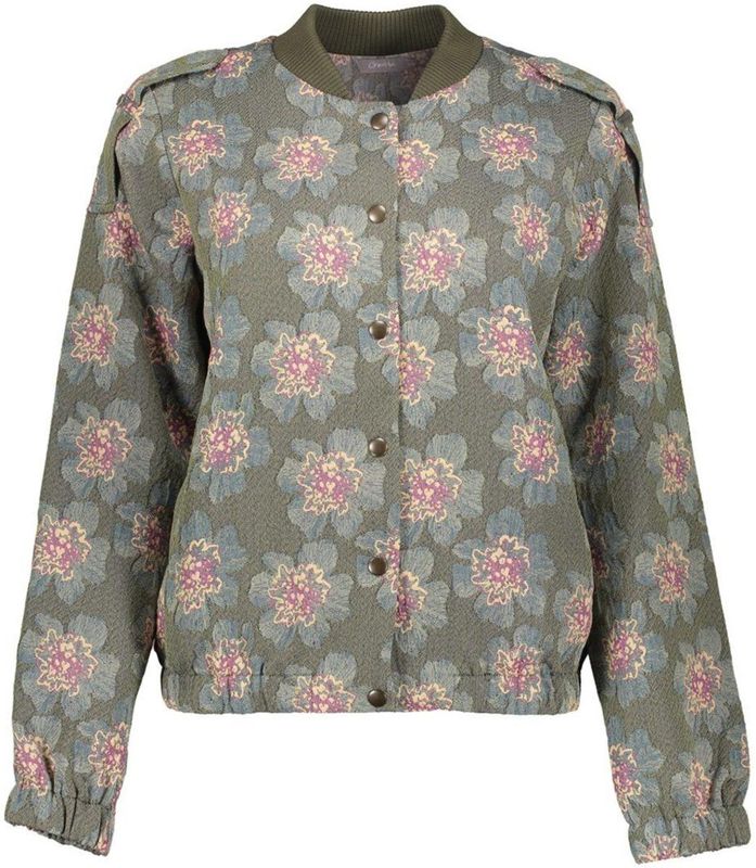 Geisha - Boberjasje - Groen/coral - Dames - Met Bloemen Dessin