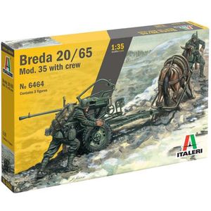 1:35 Italeri 6464 Breda 20/65 Mod. 35 with Crew Plastic Modelbouwpakket