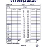 Klaverjas Scoreblok - 50 vellen - Formaat 14,8 x 21cm - Haza