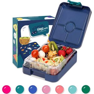 Schmatzfatz Junior lunchbox voor kinderen met vakjes - kleurrijke kinderlunchbox - Bento lunchbox gedeeld & lekvrij - BPA-vrije lunchbox voor kleuterschool/dagopvang - bentobox voor kinderen - veilige snackbox