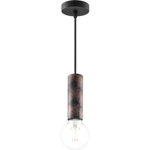 Home Sweet Home - Industriële Hanglamp Saga - hanglamp gemaakt van Metaal - Roest - 10/10/120cm - Pendellamp geschikt voor woonkamer, slaapkamer en keuken- geschikt voor E27 LED lichtbron