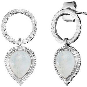 Engelsrufer - Dames-Oorknop - Zilver - 925 Zilver - Mondsteen