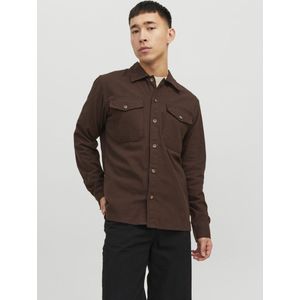 JACK&JONES - JJEEDDIE OVERSHIRT LS NOOS - Bruin - Overhemden