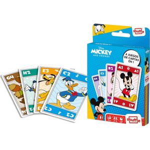 Shuffle - Kaartspellen Mickey & Friends - 4 in 1 (Kwartet, memo, snap, actiespel)