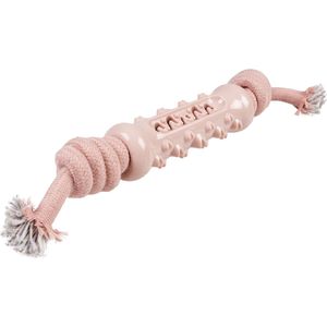 Duvoplus - Speelgoed Voor Dieren - Hond - Touw Stick Met Rubber Reliëf 33x4x4cm Roze - 1st
