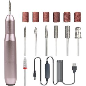 Elektrische Nagelvijl - Nagelboor - Stille - 20.000 tpm - Draagbare manicureset - Geschikt voor acryl- en gelnagels - Paars