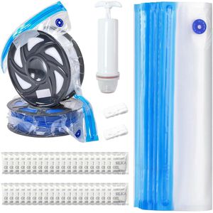 Filament Vacuum Bags - 20 Reusable Bags - Vacuum Seal - Moisture Proof - Perfect for 3D Printer Filament - Keep Dry (34x30cm) - White