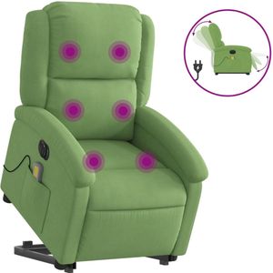 vidaXL - Sta-op-massagestoel - Lichtgroen - Elektrisch Verstelbaar