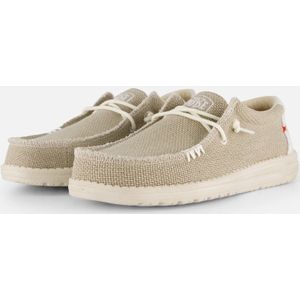 HEYDUDE Wally Braided Instappers wit Canvas - Maat 43