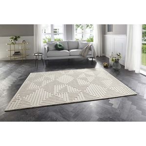 Laagpolig vloerkleed Manipu Elle Decoration - crème 200x290 cm