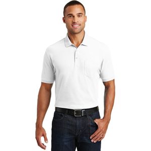 2 Pack- Men Polo Shirt Wit - Maat XXL - Stofdichtheid: 220 g / m2