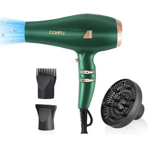 Professionele Föhn 2400W met Ionen Technologie, Diffuser en Stylingmondstuk - Sneldrogende Haarföhn voor Glad en Krullend Haar