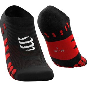 No Show Socks - Black/Red