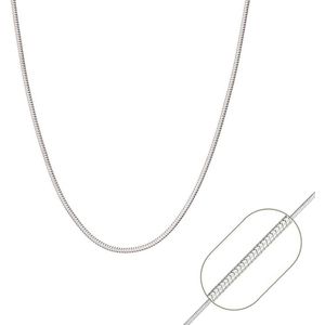 Fako Bijoux® - Ketting - Slang - 1mm - 45cm - Zilverkleurig