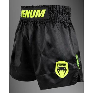 Venum Classic Evo Muay Thai Shorts Zwart Neon Geel - XL