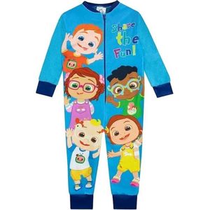 Cocomelon - Onesie - Jumpsuit - Blauw - Coco Melon - Pyjama - Huispak - Maat 86/92