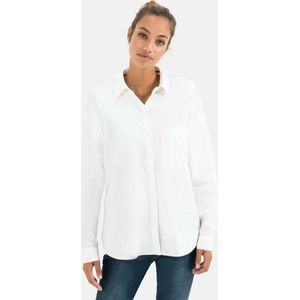 camel active Overhemd blouse in organisch katoen - Maat womenswear-XXL - Wit