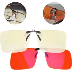 Alinastore Blue Light Bril Clip-On Bundel voor Leesbril – Dag & Nacht Set – Dag & Nacht Blauw Licht Filter – Beschermt Bioritme, Focus & Nachtrust – Vermindert Oogvermoeidheid